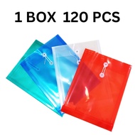 【1BOX=120PCS！！！】 ASTAR A4 ENVELOPE FILE/A4 size Rope Document File / A4透明信封文件 EN01A (Price For 1 Box