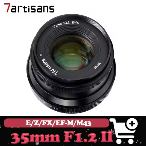 7artisans 35mm F1.2 II Large Aperture Manual Focus Camera Lens APS-C Wide Angle Prime Lenccs for Son