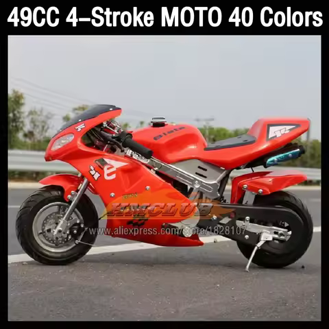 Mini Motorcycle 4Stroke 49CC 50CC ATV Off-road Real Superbike Moto Bike Gas-oline Power Racing Autoc