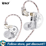 CVJ Konoka Earphone 3D Audio 3-unit Hybrid 1DD + 1BA + 1 Vibrating Inner Ear Wired Earbuds Audiophil