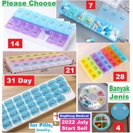 EngHong Pill Box, 7day Pill Box, 7days Pill Medicine Case, 31day Medicine Box, 28 Pill Box, 药剂盒, Jew