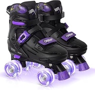 Nattork Adjustable Roller Skates for Kids Boys Girls- Teen Youth Cool Racing Car Indoor Outdoor Gift