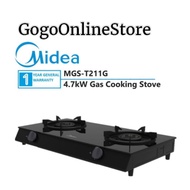 ☁MIDEA GAS STOVE MGS-T211G  BURNER 4.7kW  GAS HOB✥