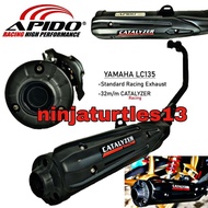 original Apido exhaust yamaha LC135 4s / 5s v1 to v7  / 28MM INNER cutting standard exhaust Lc135 ex