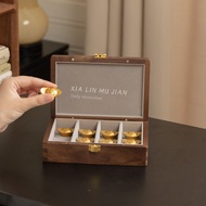 Ingot Storage Box Solid Wood Save Gold Box Large Capacity Hold 10g 20g Gold Bar Silver Bar Box Retro
