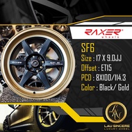 Raxer SF6 17 X 9.0JJ 8X100/114.3 Black/ Gold