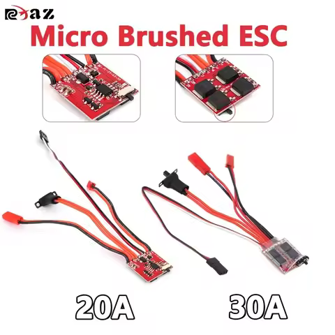 RC 20A 30A Micro Brushed ESC Electronic Speed Controller For 1/18 1/24 1/28 RC Car Mini Z Drift Car 