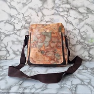TAS SELEMPANG PRIA MOTIF PETA SECOND IMPORT / TAS SLING PETA PRIA