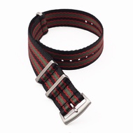 Bảo hiểm chất lượng cao cấp đồng hồ Herringbone dây an toàn Nylon dây đeo 20mm 22mm cho 007 James Bo