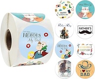 500Pcs Fathers Day Label Stickers Roll Father's Day Envelope Seals Stickers Adhesive 1.5 inch Cute C