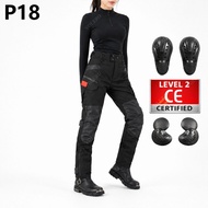 P18 Women's Motorcycle Pants - 600D Tactical, CE Level 2 Armor, Waterproof | Ideal for Female Riders