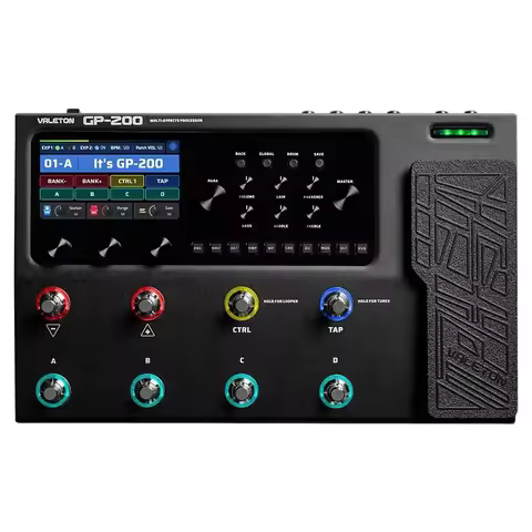 Valeton GP-200 Brazilian Guitar Bass Amplifier Modeling Infrared Simulation Multi Effect, With EU Po