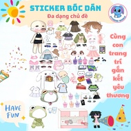 (77B)Aside Sticker set of peel-and-stick toys; peel-and-stick books for 1-year-old babies to recogni