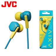 JVC 繽紛糖果運動耳掛/入耳兩用耳機 HA-FX17 - 藍黃
