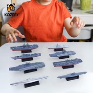 KOZEEY 8x 4D Assembled Ship Model, DIY Ship Puzzle, Aircraft Carrier Model, 4D Puzzle