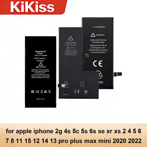 0-4430mAh For Apple iPhone 2G 4S 5C 5S 6S SE XR XS 2 4 5 6 7 8 11 15 12 14 13 Pro Plus Max Mini 2020