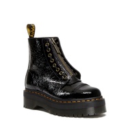 Dr. Martens Sinclair Distressed Patent Platform Boots Black Women