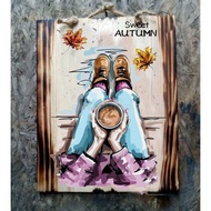 COFFEE WALL DECORATIONS WOODEN PAINTINGS CAFE RESTO 8