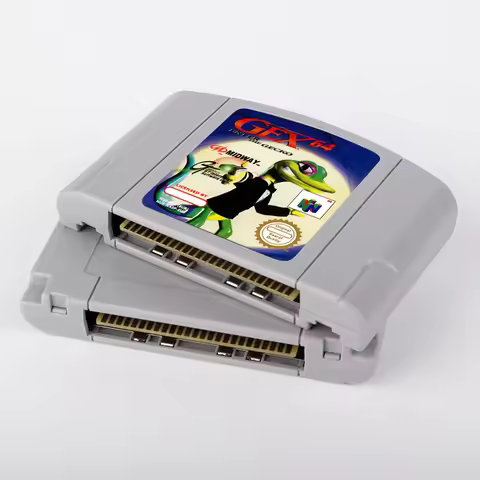 Gex 64 - Enter the Gecko 64 Bit Game Cartridge USA NTSC version or EUR PAL version For N64 Consoles