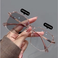 Color-changing Photochromic Anti Radiation Large Frame Glasses Shades for Woman Man Transition Eyegl