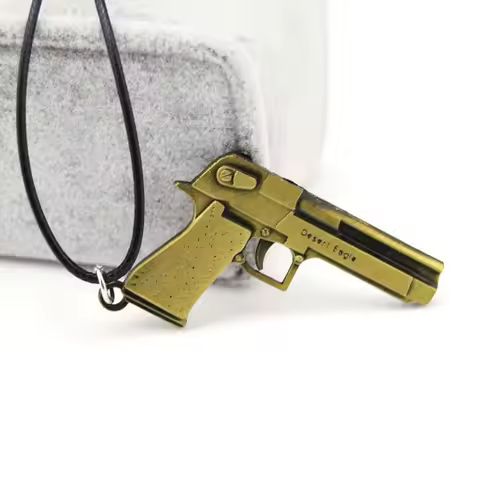 Men's Counter Strike Pistol Pendant Necklace AK47 Gun Choker