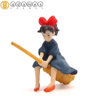 ADAMES Anime Doll Hayao Miyazaki Sitting On The Broom Flying Figurine Miniatures Garden Decor Home D