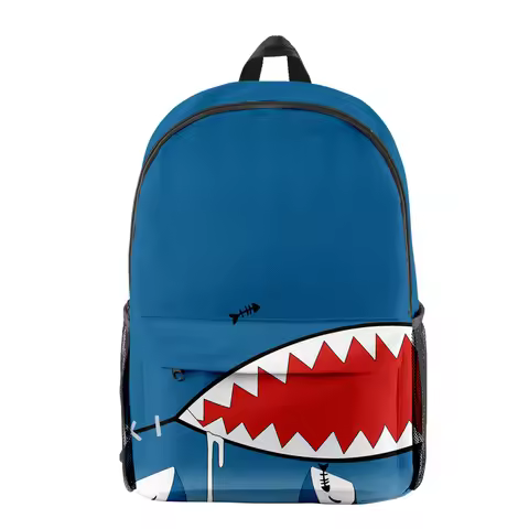 Hip Hop Youthful Hololive Gawr Gura Student School Bags Notebook Backpacks 3D Printed Oxford Waterpr