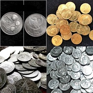 new! uang koin kuno asli 25 - 100 rupiah
