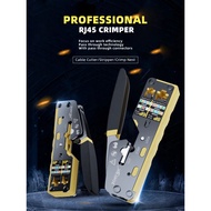 RJ45 Crimp Tool for Cat6a Cat6 Cat5 8P8C Modular Connector Ethernet All-in-one Wire Tool