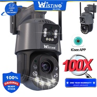 Wistino HD 6MP WIFI/4G PTZ Security Camera 100X Digital Zoom Night Full Color Camera Outdoor AI Huma