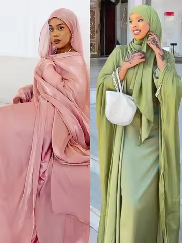 Muslim Women Dubai Abaya luxury Beading Kimono Cardigan Underdress Hijab Long Dress Kaftan Ramadan R