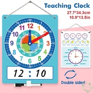 Writable Dry Erase Learning Clock Clocks and Time Teaching Aids Kids' Educational Kit for Teachers T