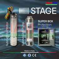 STAGE ปั๊มบาดาล 1.5 แรงม้า 16 ใบพัด ø 1 ¼" SST-2316 220V (H 101-33 m Q 20-70 L/Min) MADE IN ...