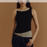 SALISA - TILTED SLEEVELESS BLOUSE PF25 *BLACK XS PRE-ORDER 1 WEEK*