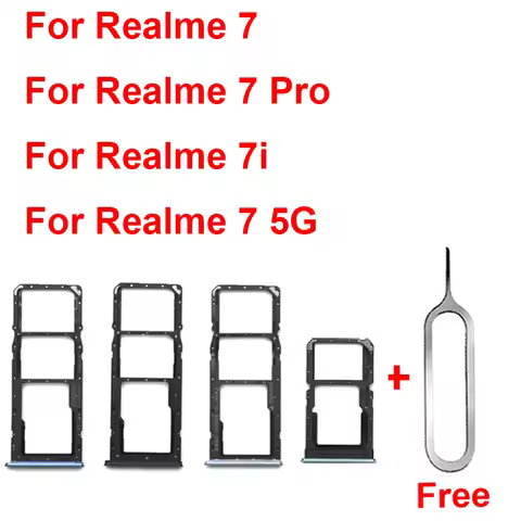 SIM Card Tray For OPPO Realme 7 5G 7i 7Pro 5G Sim Card Slot Tray Holder Adapter Replacement Parts