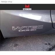 ❡♛2 PCS HONDA I VTEC DOHC CAR STICKER SIDE DOOR CITY CIVIC ACCROD JAZZ CRV CRZ HRV FIT GM6 FK8 FC FB
