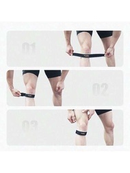 1入組拍膝帶壓力帶,男女運動用膝蓋墊帶,透氣膝蓋墊,可用於跑步、騎乘、羽毛球、籃球等運動