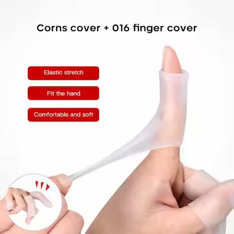 PexmenPair Finger Cots Finger Protectors Waterproof Finger Brace Sleeves for Hands Cracking Eczema B