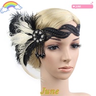 JUNE1 Hair Accessories Woman 1920s Fashion Gatsby Headdress