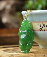 秒殺價 天然新疆和田玉18k佛吊墜 雕工精緻