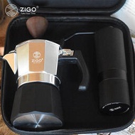 樂至✨立減20Zigo摩卡壺手沖雙閥咖啡壺戶外露營家用意式濃縮滴濾煮咖啡粉壺雙