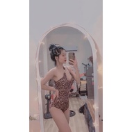 Bikini Leopard Leather Shoulder Deviation (Real Picture)