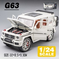 LEO 1:24 Benz G63 Sound & light effect 4 doors can be opened diecast Alloy car model toys for boys t