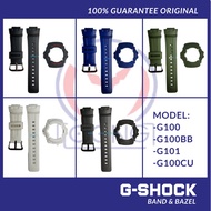 [ORIGINAL] G-SHOCK G100 , G100bb, G101, G100cu Hitam Biru Hijau Putih BAND AND BEZEL "bnb" Items CASIO 100% ORIGINAL NEW