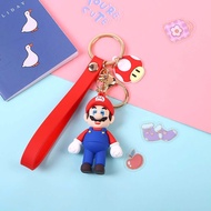 Anime Cartoon Louis brothers Car Accessories For Kids Bag Pendant Key Chain Key Ring Super Mario Mar
