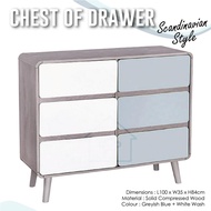 CHEST OF DRAWER / 6 DRAWER / CLOTHES ORGANIZER / BEDROOM FURNITURE