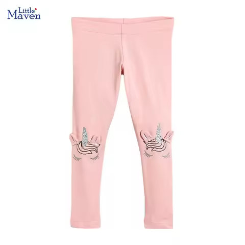 Little Maven Girls Cotton Trousers Kids Clothes Pants Children's Clothing Cartoon Stereoscopic Embro