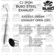 CJ IPOH EX5 EXHAUST OPEN OP1 OP2 OP3 25MM 28MM RACING EXHAUST PIPE EX5 / EX5 DREAM EKZOS PAIP BEARIN