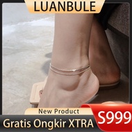 LUANBULE Silver Anklet S999 Adjustable