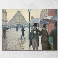 Art reproduction Paris Street Rainy Day Gustave Caillebotte gcl21 รูปติดผนัง ภาพที่มีชื่อเสียง ภาพพิ